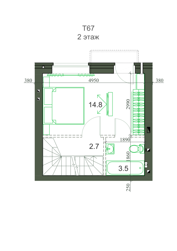 Проект Э6-Т67_3эт (фото) № 3